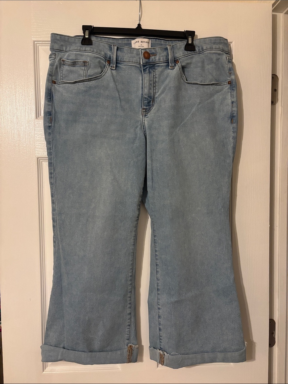 Lane Bryant Mid Rise Crop Flare Jeans-Light Wash Denim-Size 18W